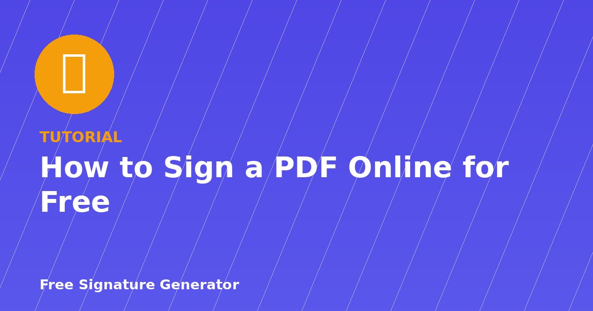 How to Sign a PDF Online for Free